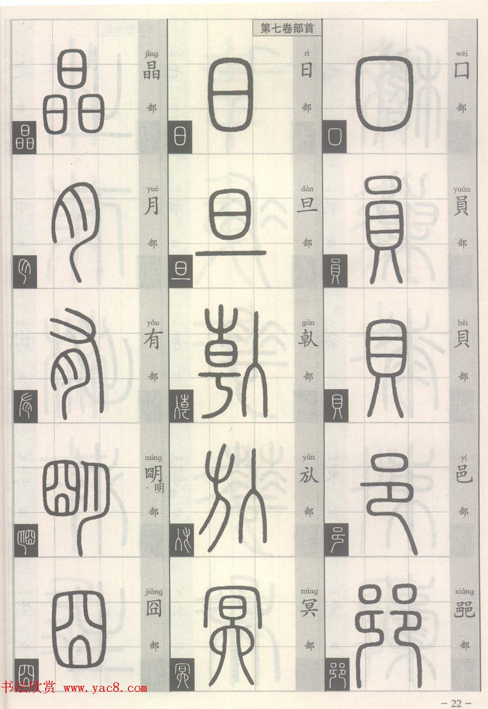 篆经-篆书书写与辨识上篇:部首源流诀
