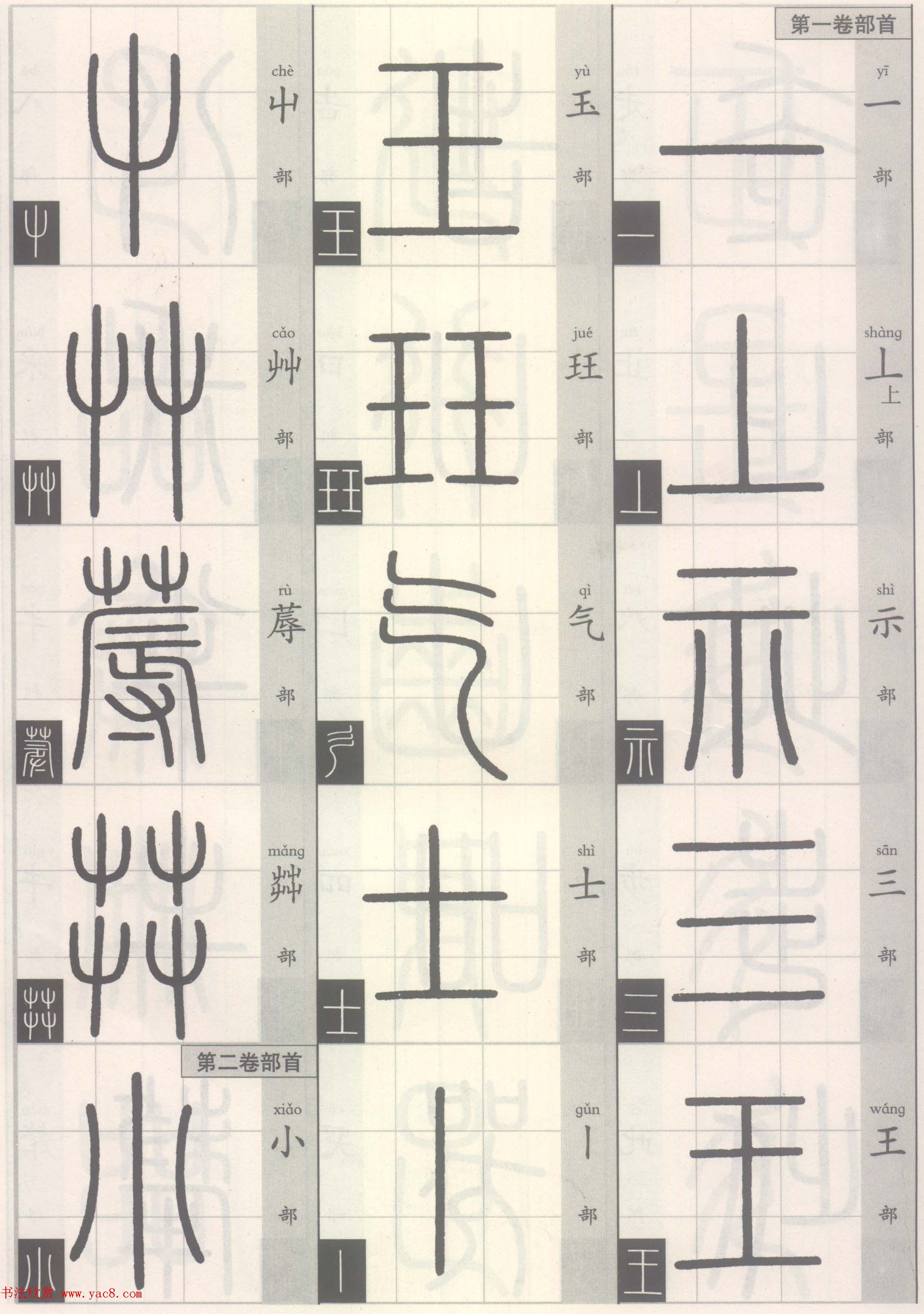 篆经-篆书书写与辨识上篇:部首源流诀