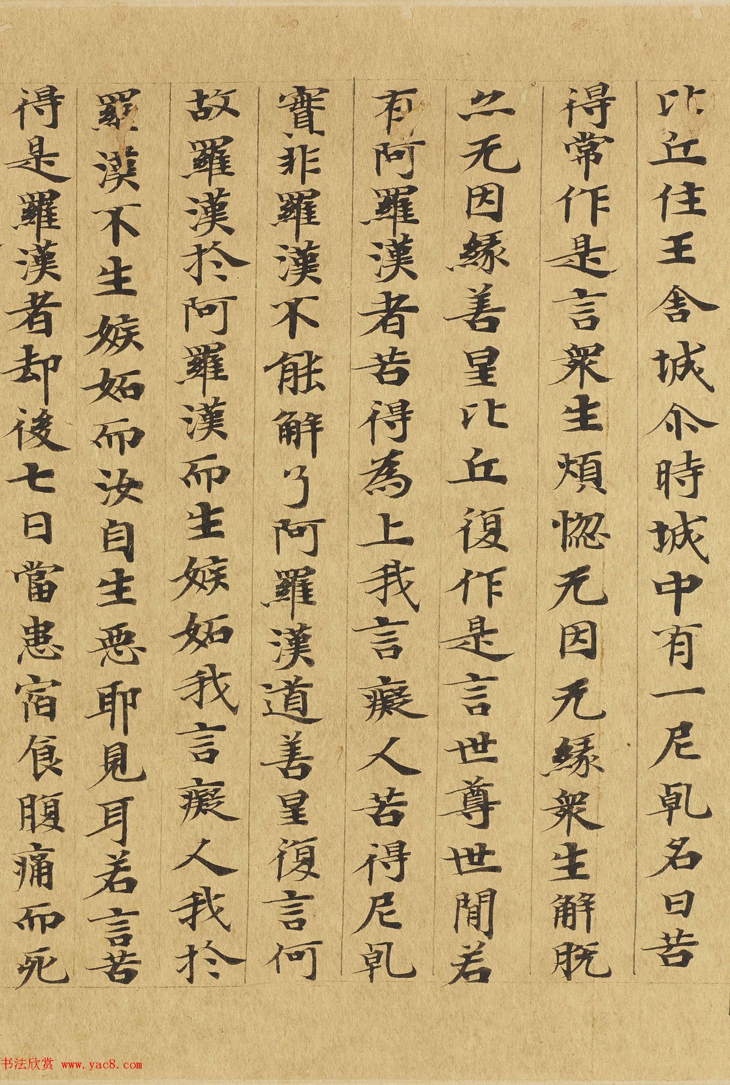 楷书高清大图欣赏《大般涅槃经迦叶菩萨品第十二》