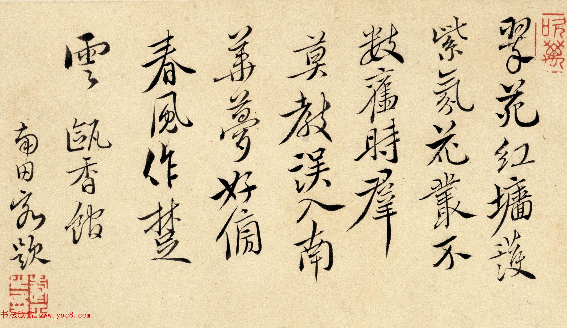 清代恽寿平书法字画花卉八开 清代恽寿平书法字画花卉八开