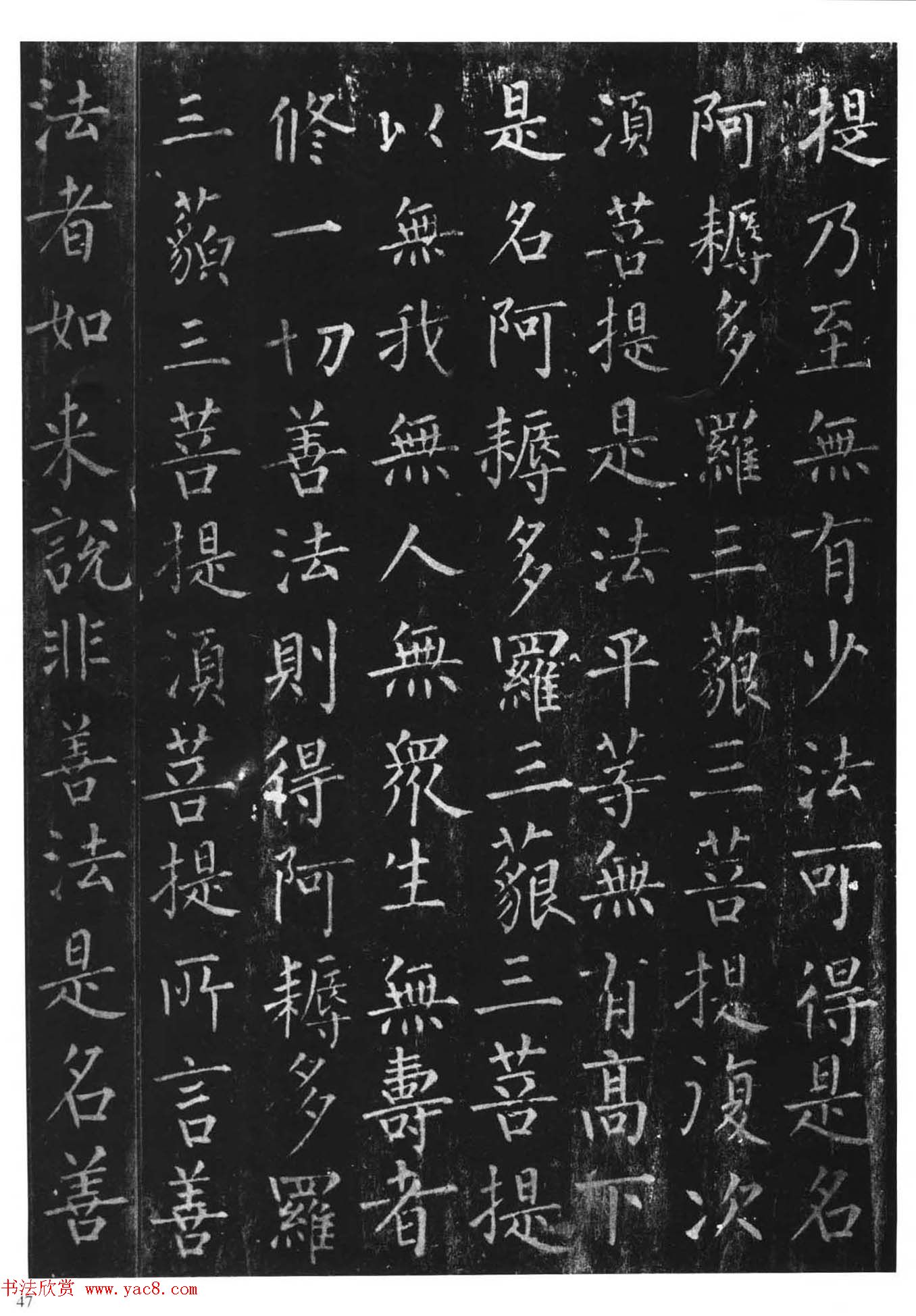 柳体楷书字帖《柳公权金刚经》