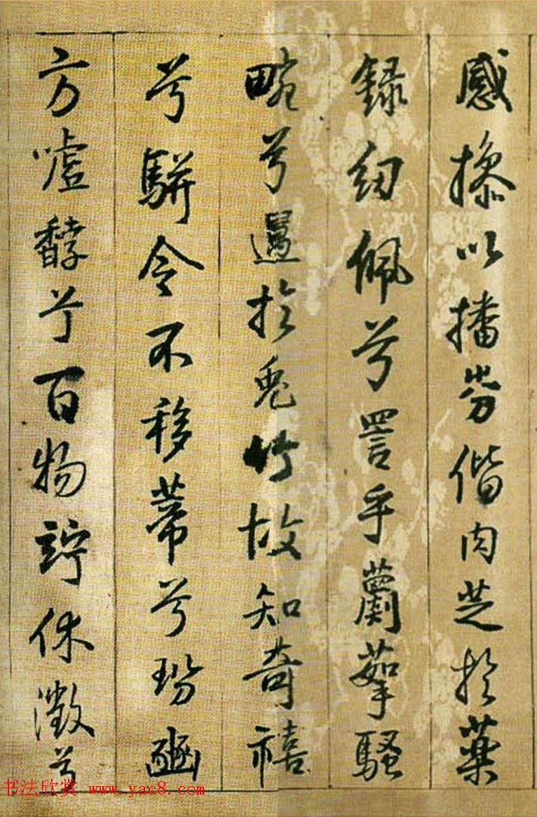 王铎行楷书法《琅华馆藏本枯兰复花赋》