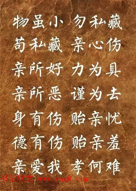 柳体楷书欣赏《李毓秀弟子规》