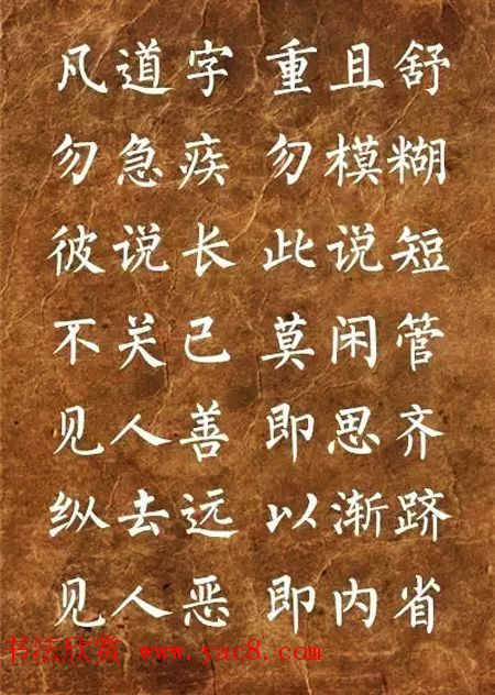 柳体楷书欣赏《李毓秀弟子规》