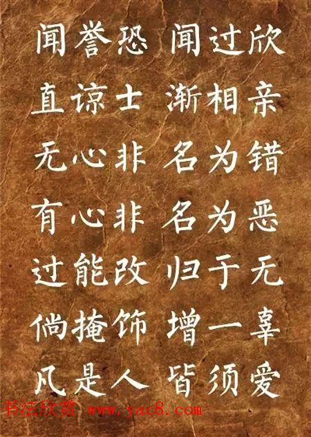 柳体楷书欣赏《李毓秀弟子规》