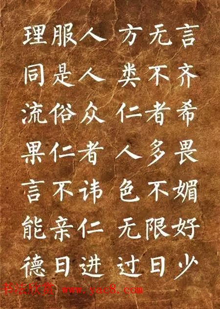 柳体楷书欣赏《李毓秀弟子规》