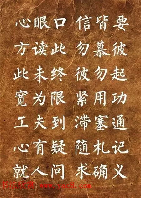 柳体楷书欣赏《李毓秀弟子规》