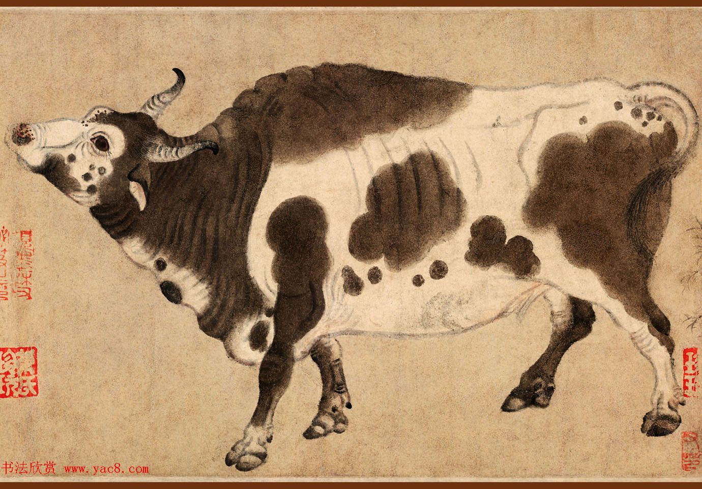 十大传世名画之唐代韩滉五牛图全卷 十大传世名画之唐代韩滉五牛图全卷