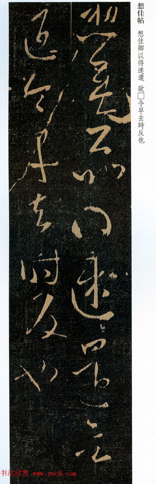 王羲之草书《想佳帖》两种版本