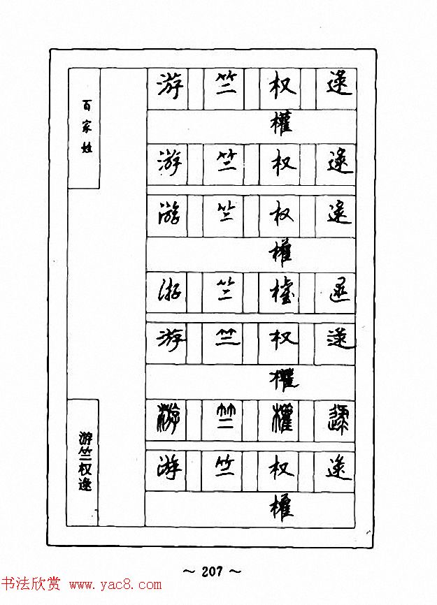 钢笔七体字帖《顾仲安书百家姓》