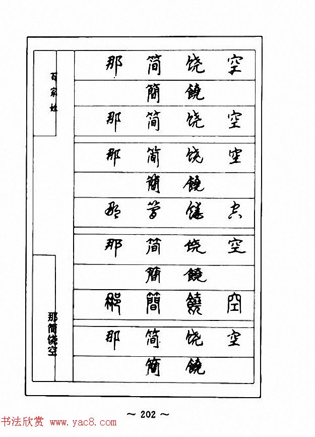 钢笔七体字帖《顾仲安书百家姓》