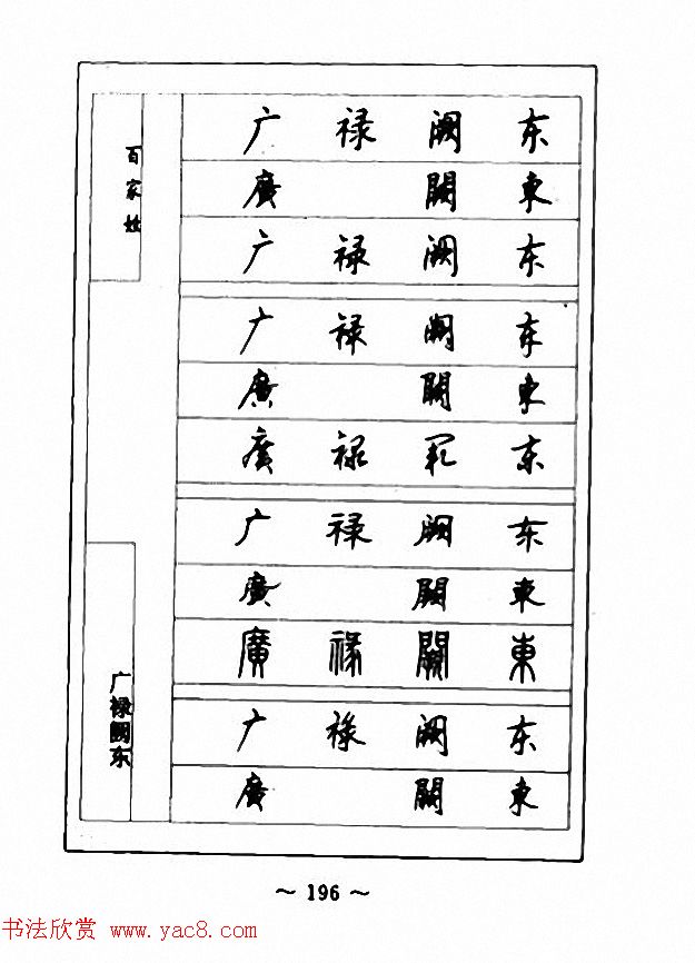 钢笔七体字帖《顾仲安书百家姓》