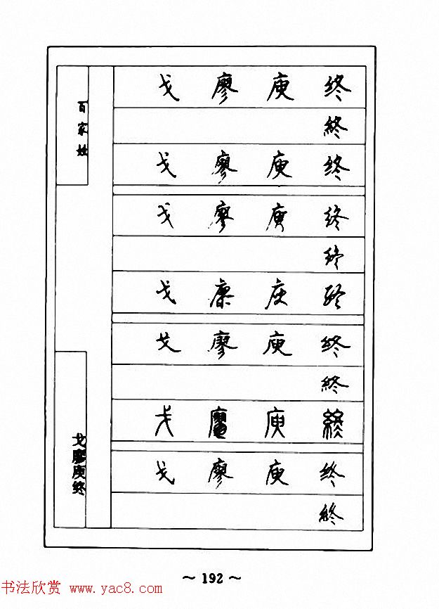 钢笔七体字帖《顾仲安书百家姓》