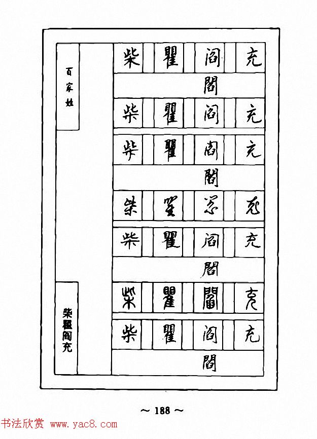 钢笔七体字帖《顾仲安书百家姓》