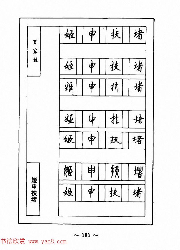 钢笔七体字帖《顾仲安书百家姓》