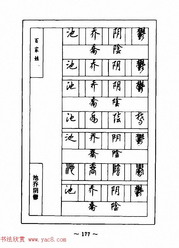 钢笔七体字帖《顾仲安书百家姓》