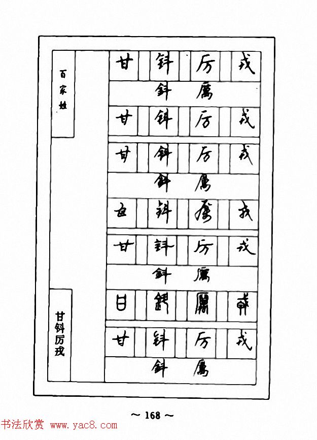 钢笔七体字帖《顾仲安书百家姓》