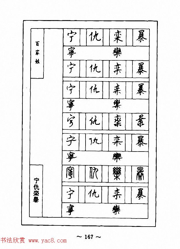 钢笔七体字帖《顾仲安书百家姓》