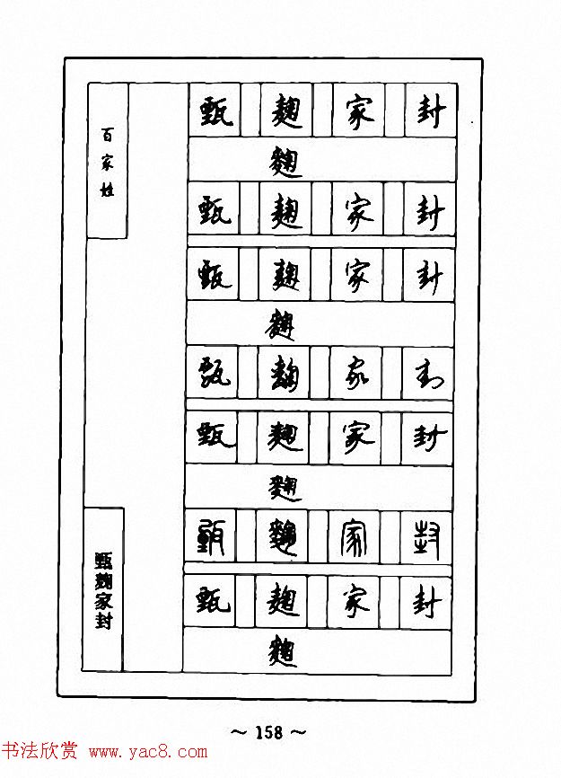 钢笔七体字帖《顾仲安书百家姓》