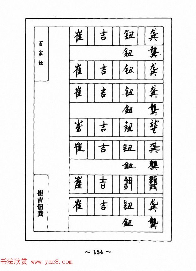 钢笔七体字帖《顾仲安书百家姓》
