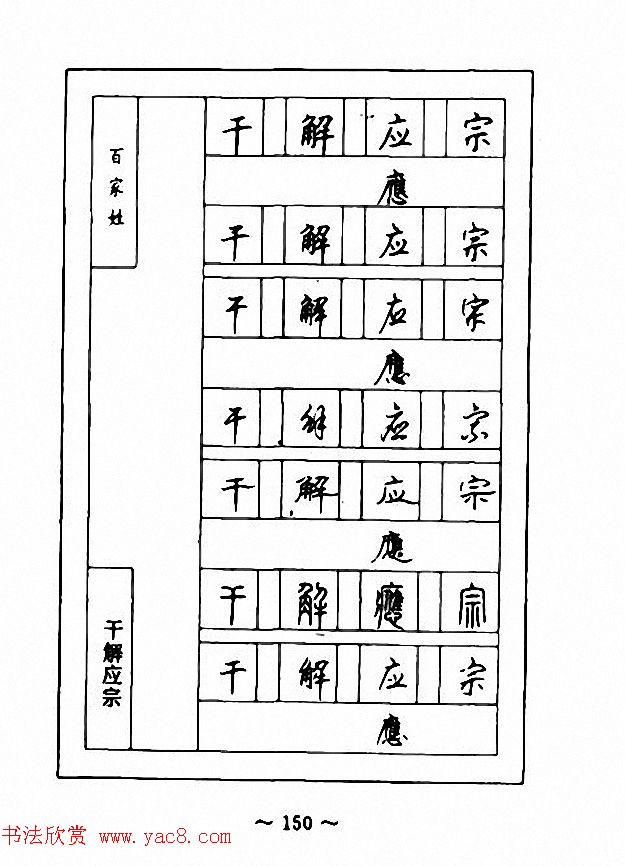 钢笔七体字帖《顾仲安书百家姓》
