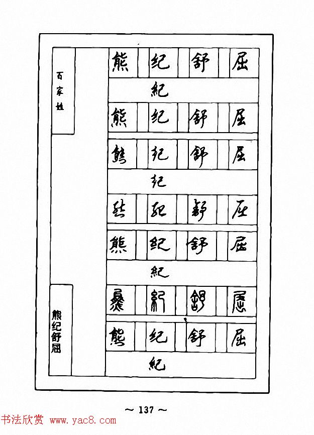 钢笔七体字帖《顾仲安书百家姓》
