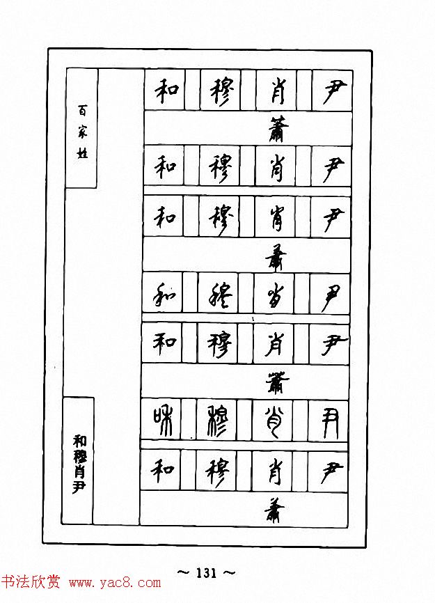 钢笔七体字帖《顾仲安书百家姓》