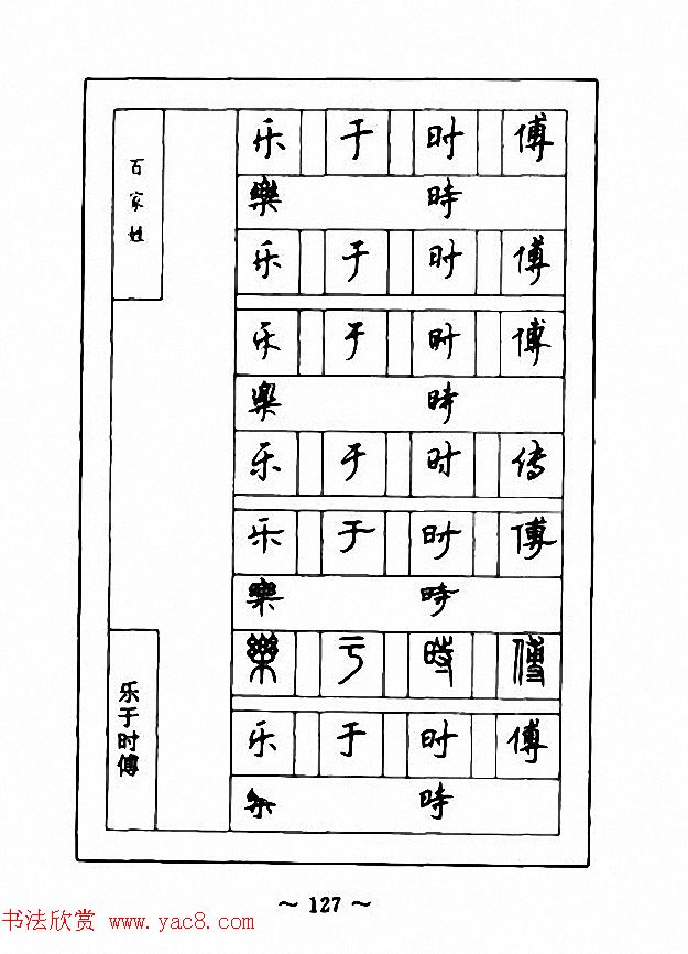钢笔七体字帖《顾仲安书百家姓》