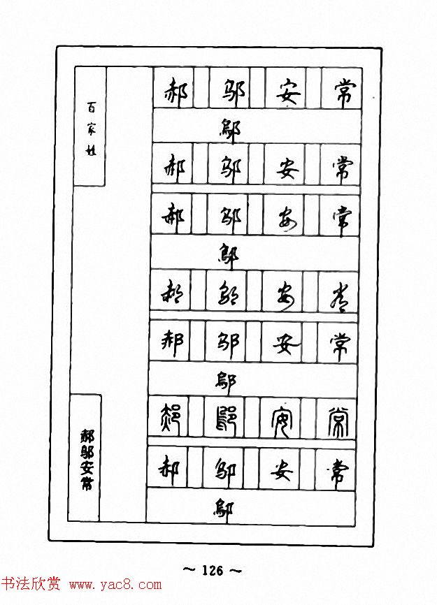 钢笔七体字帖《顾仲安书百家姓》