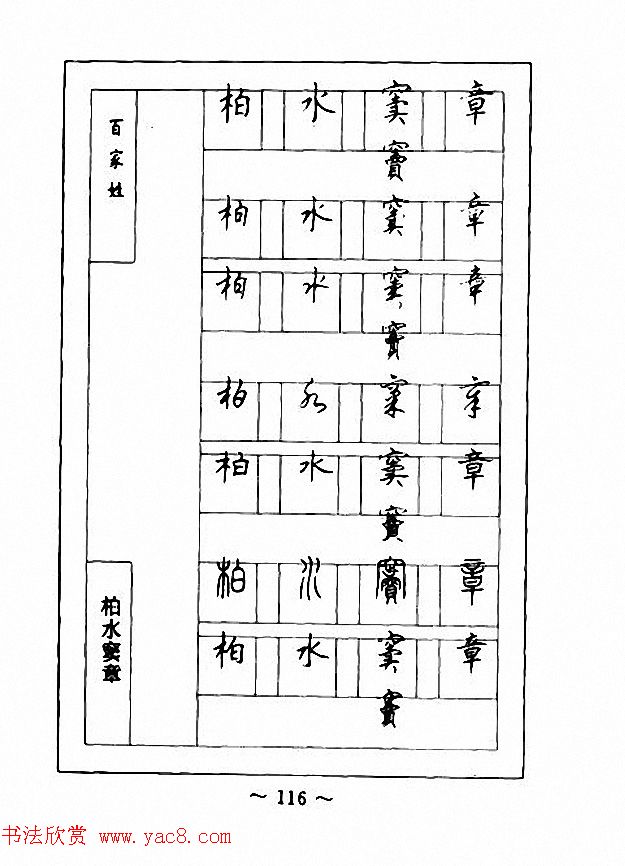 钢笔七体字帖《顾仲安书百家姓》