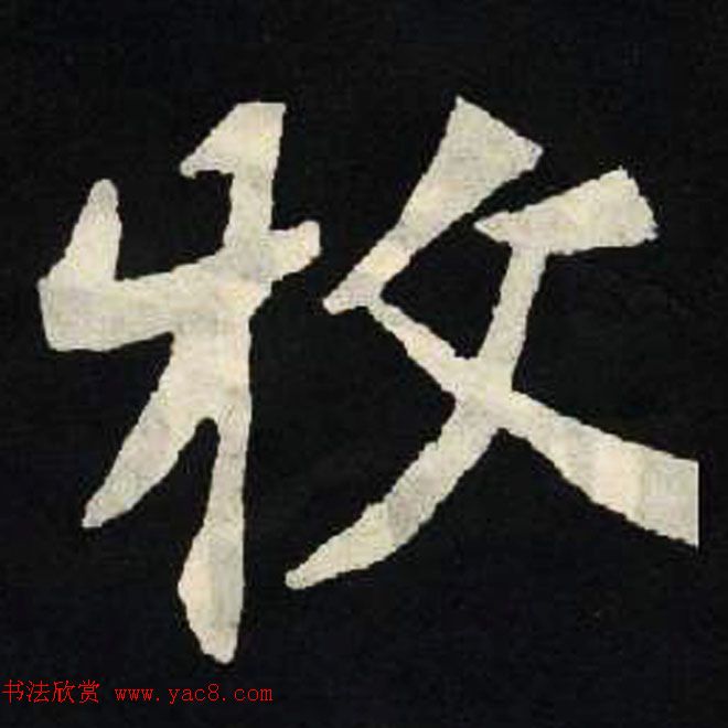 放大魏楷字帖《张黑女墓志单字帖》