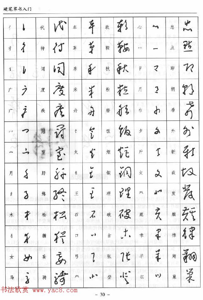 硬笔书法丛书《硬笔草书入门》