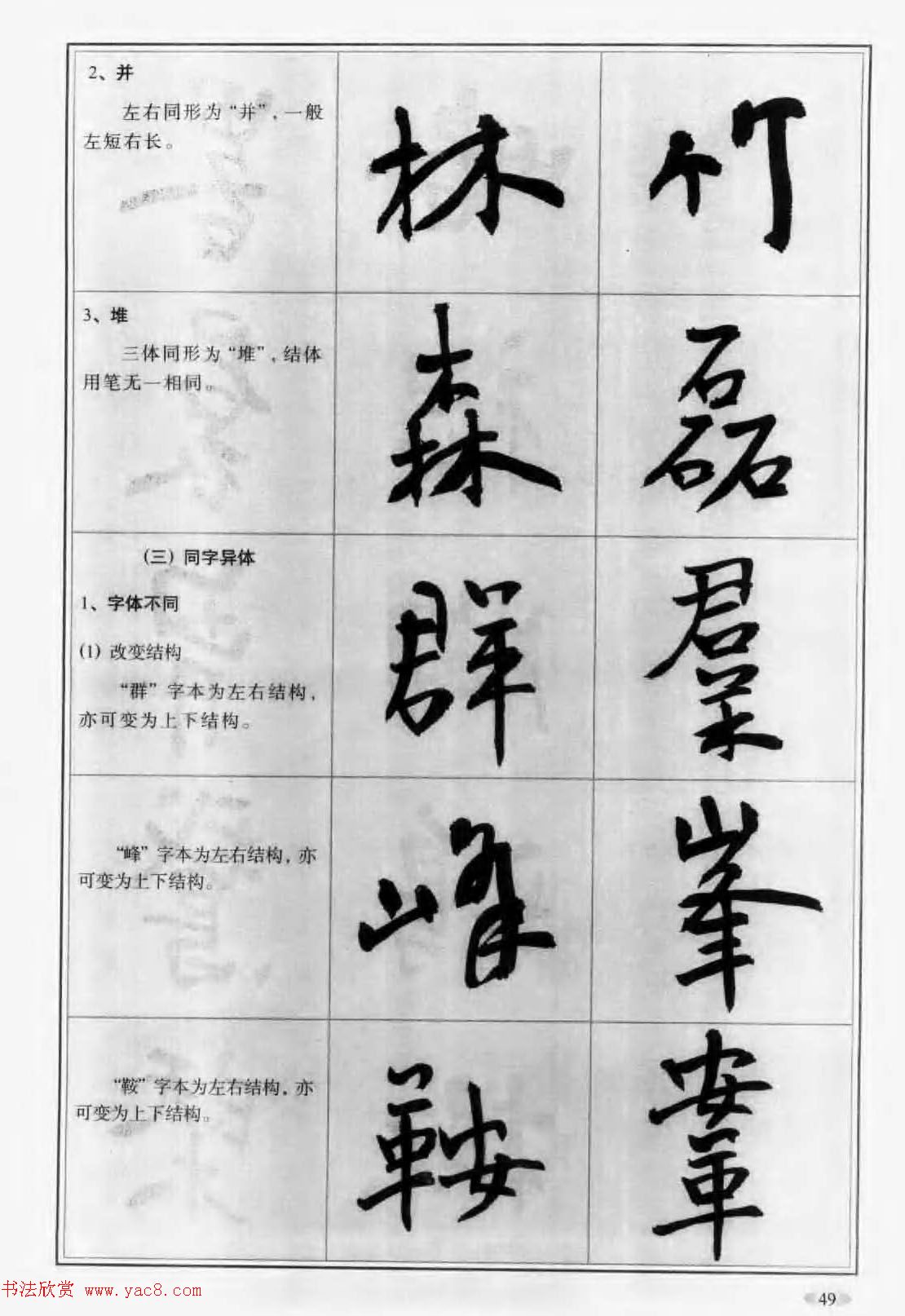 毛笔字帖教程《行书入门大字谱》
