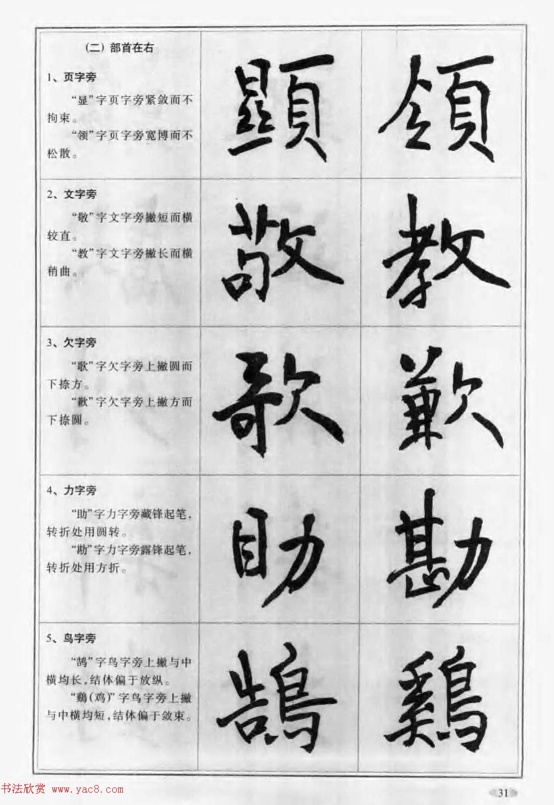 毛笔字帖教程《行书入门大字谱》