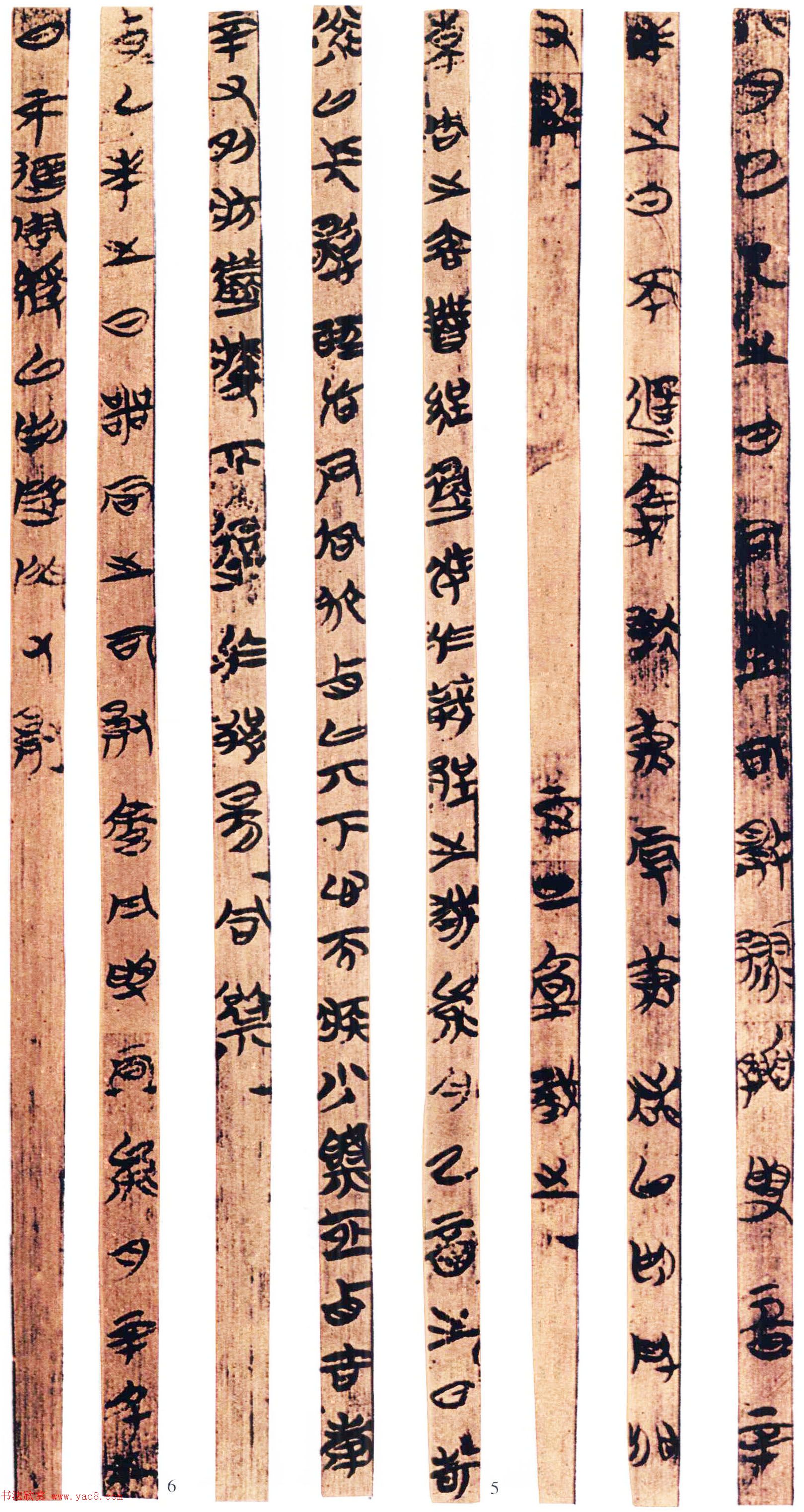 战国中晚期书简赏析《湖北荆门包山楚简》 战国中晚期书简赏析《湖北荆门包山楚简》