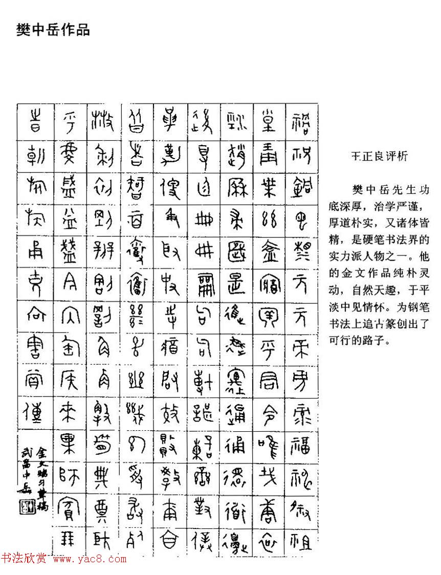王正良评析优秀钢笔书法作品