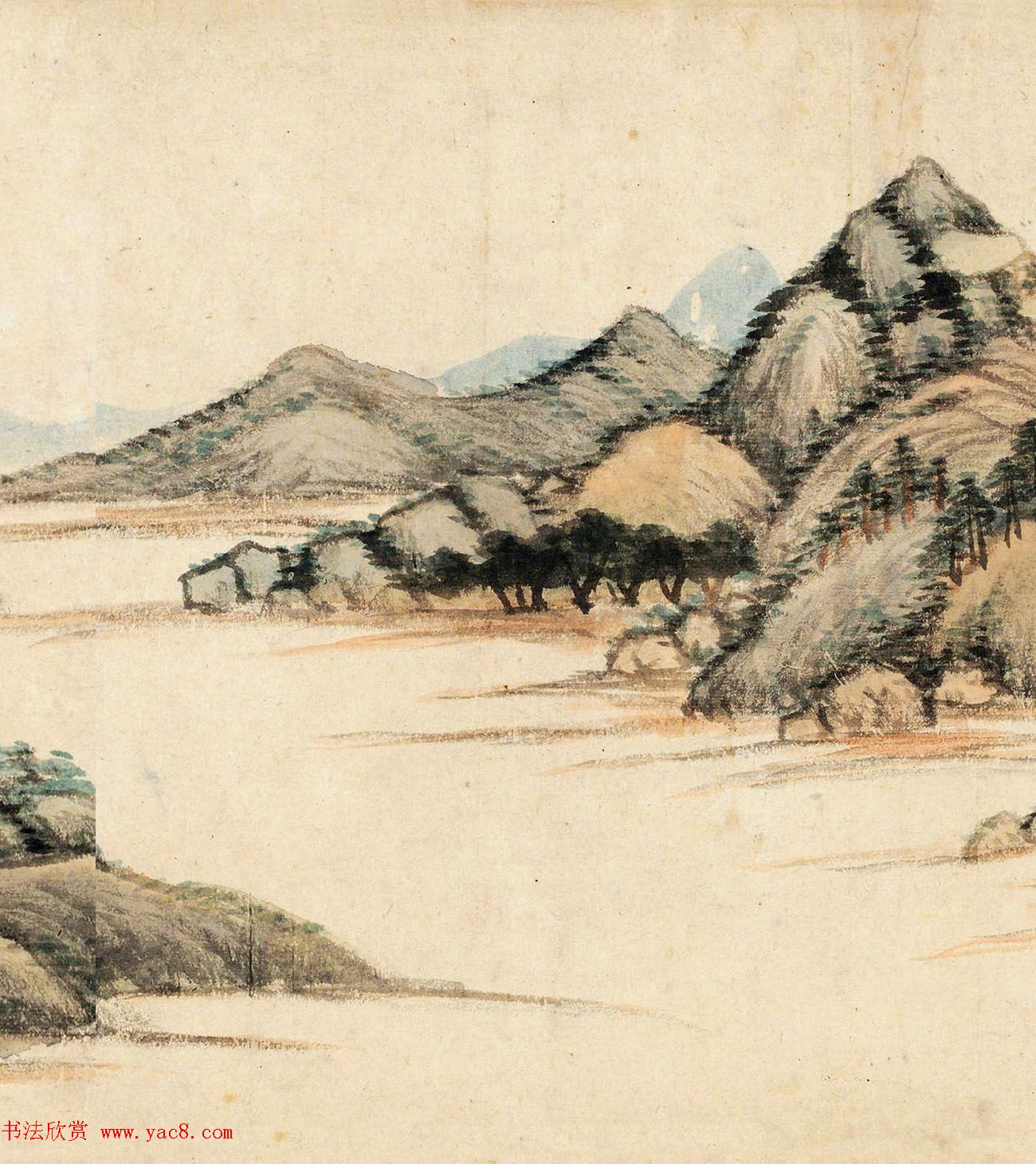 董其昌晚年书画精品《仿黄公望富春大岭图》 董其昌晚年书画精品《仿黄公望富春大岭图》