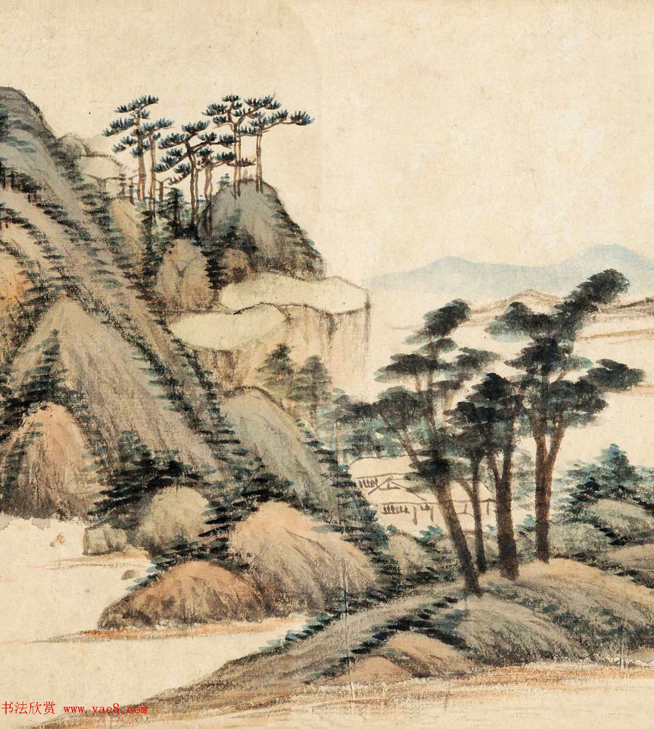 董其昌晚年书画精品《仿黄公望富春大岭图》 董其昌晚年书画精品《仿黄公望富春大岭图》