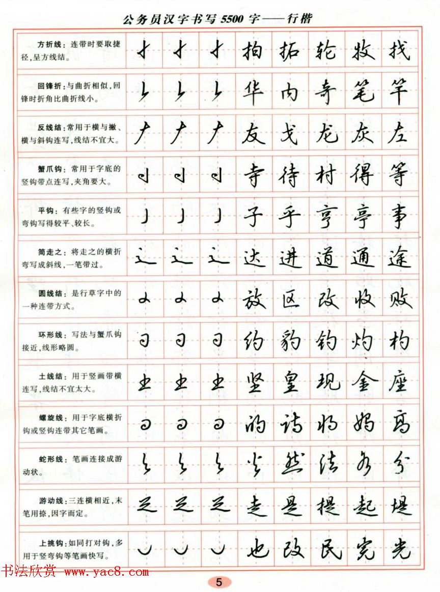吴玉生钢笔行楷字帖《公务员汉字书写5500字》