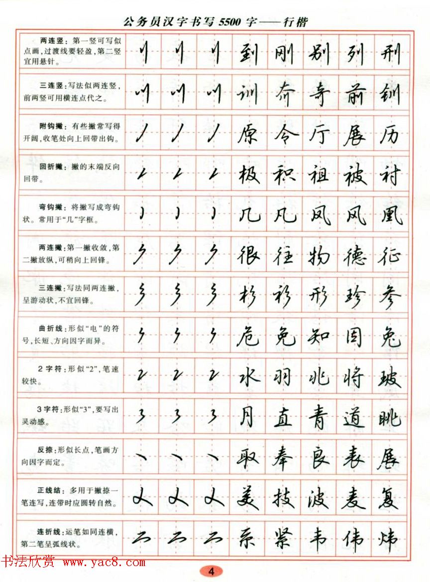吴玉生钢笔行楷字帖《公务员汉字书写5500字》