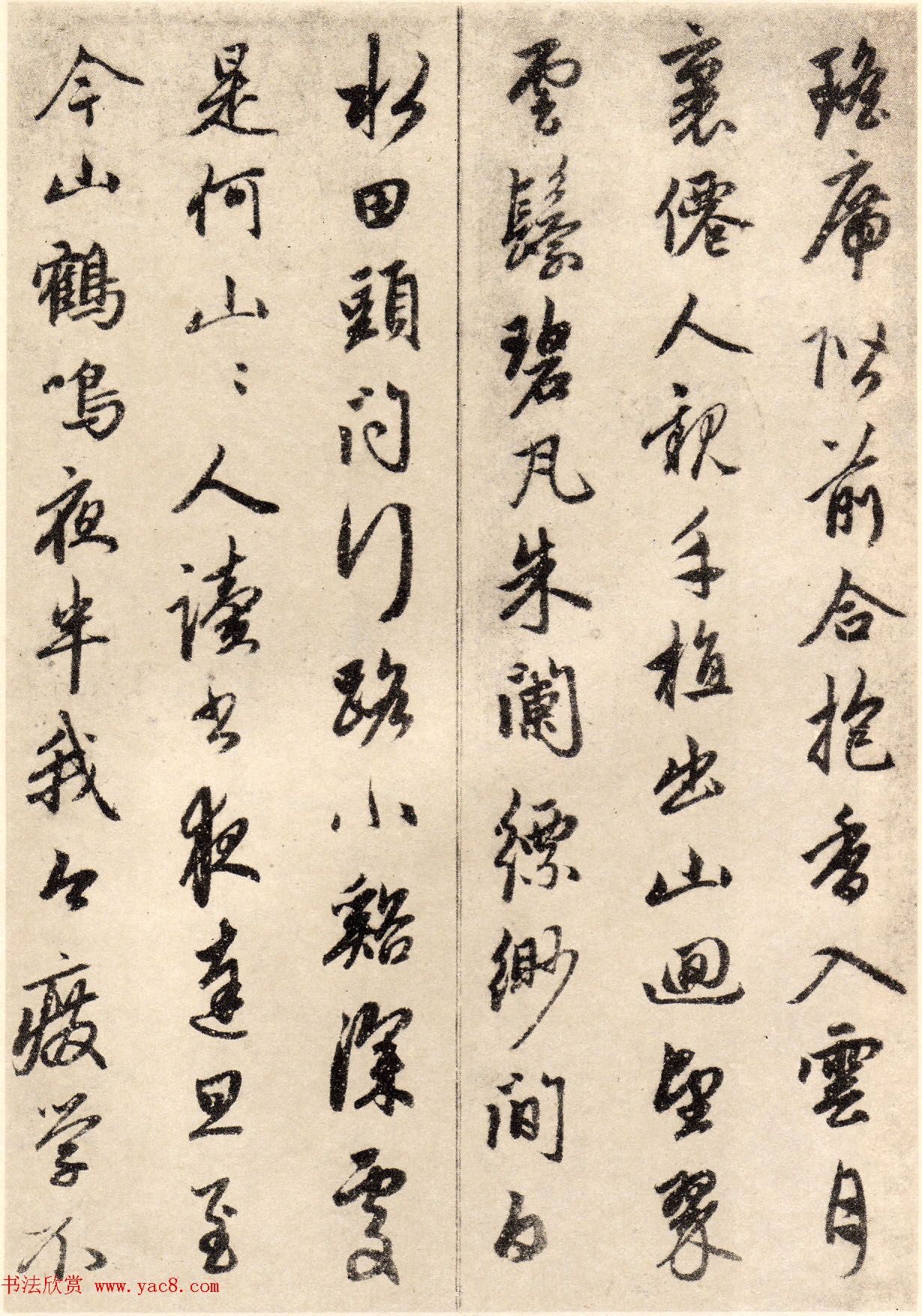 赵孟頫书法真迹赏析《道场诗帖》两种