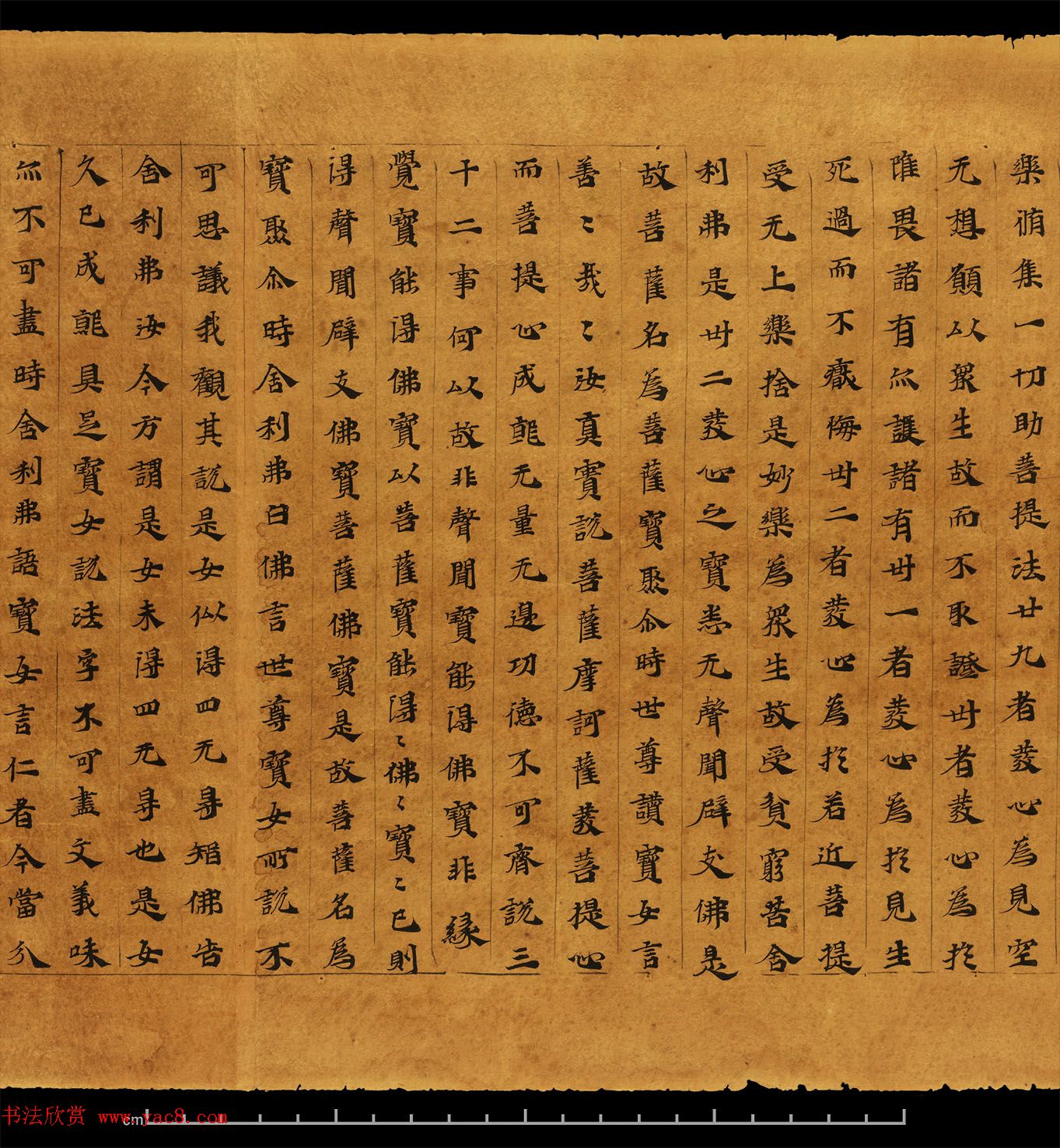 佛教书法墨迹欣赏《大集经卷第六》