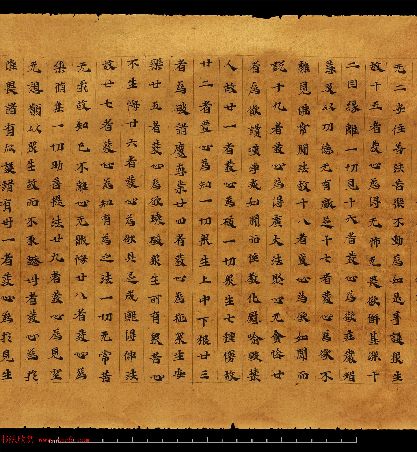 佛教书法墨迹欣赏《大集经卷第六》