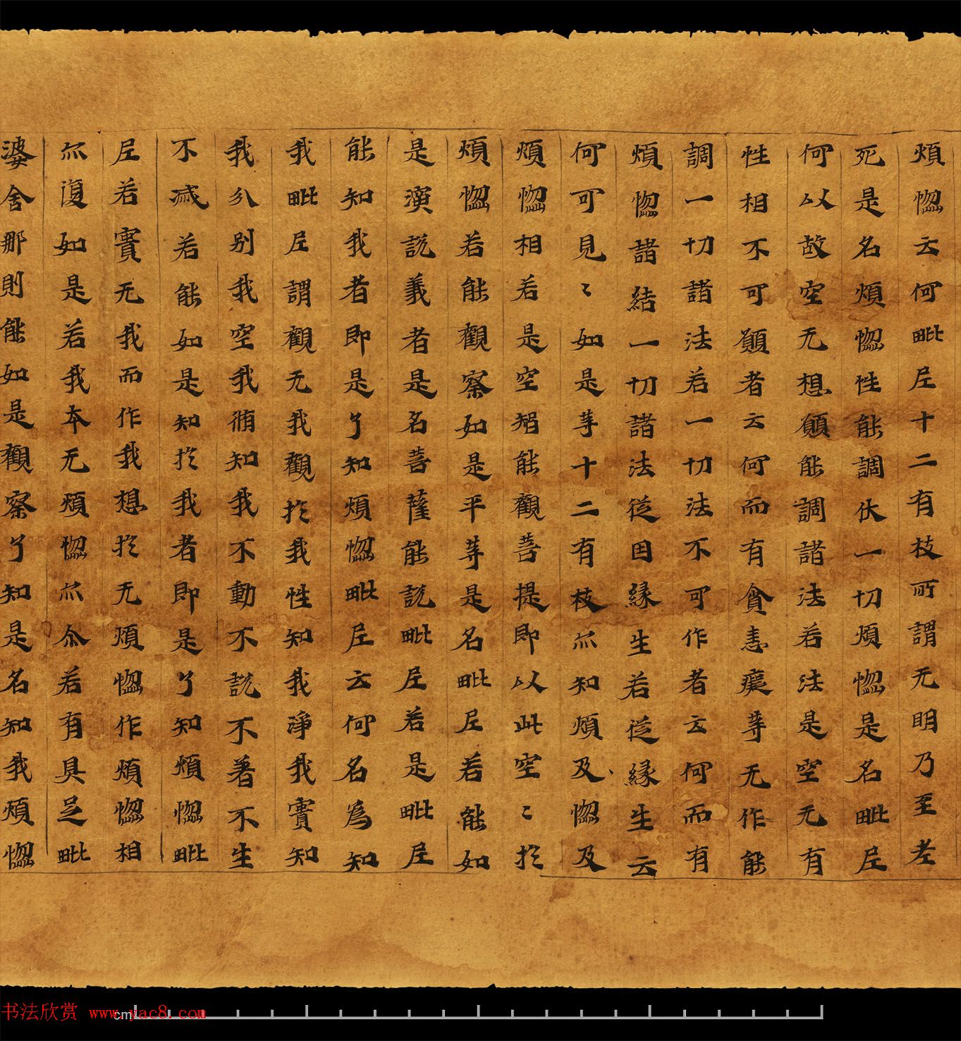 佛教书法墨迹欣赏《大集经卷第六》