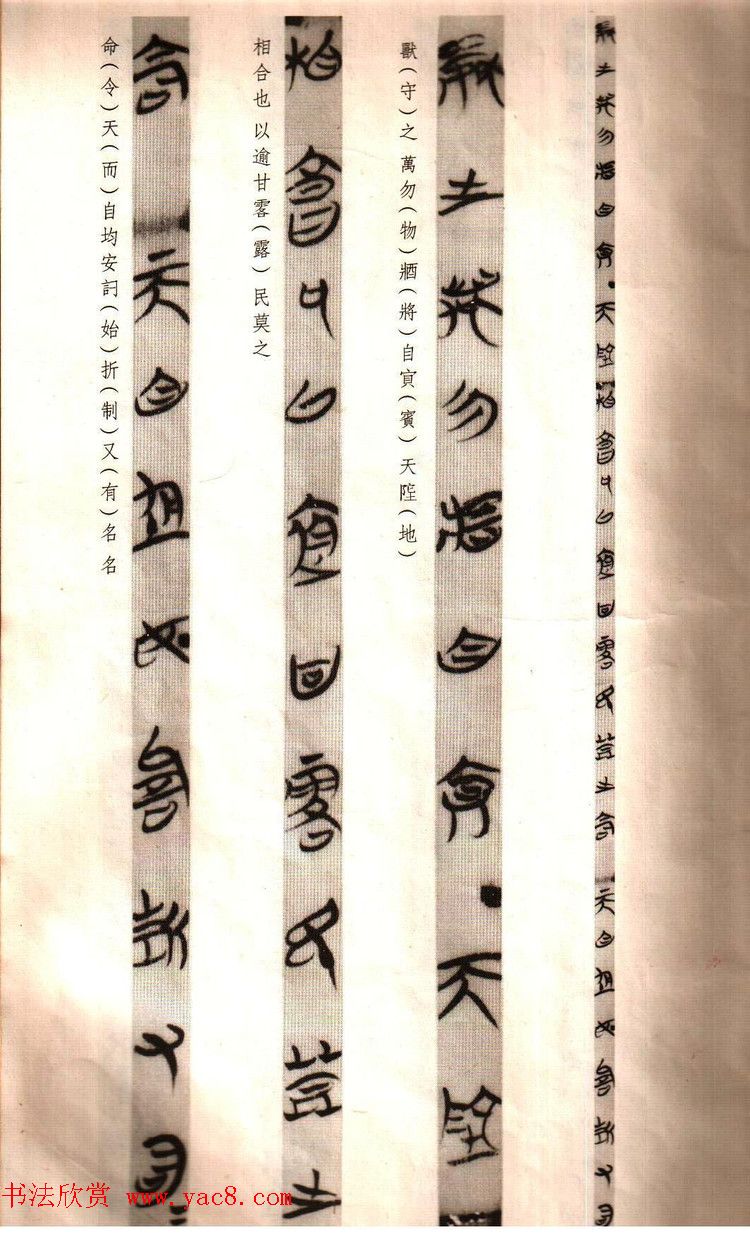 楚简书法《郭店楚墓竹简--老子甲》