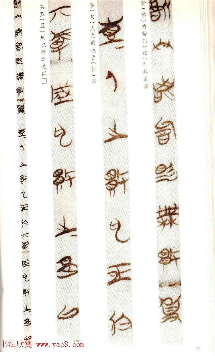 楚简墨迹《郭店楚墓竹简--老子乙》