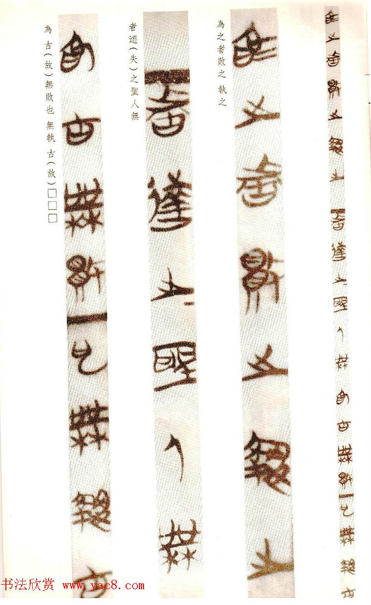 楚简墨迹《郭店楚墓竹简--老子乙》