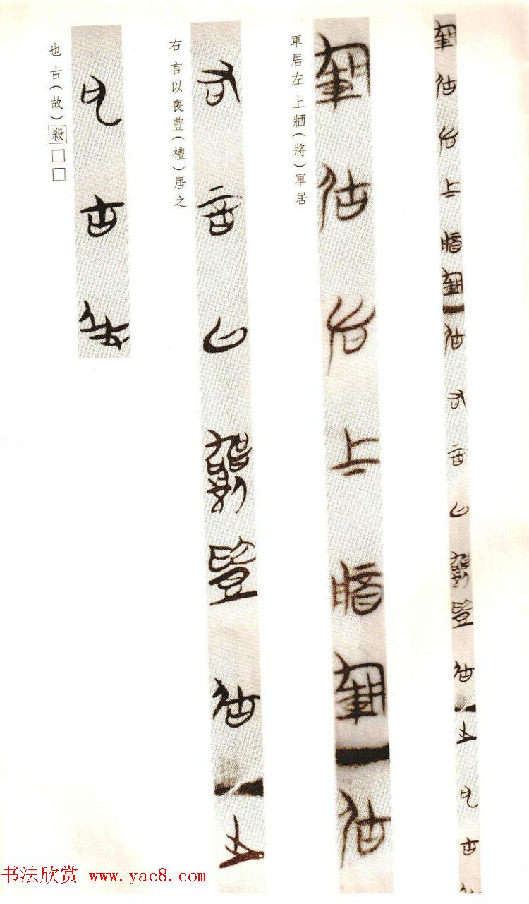 楚简墨迹《郭店楚墓竹简--老子乙》