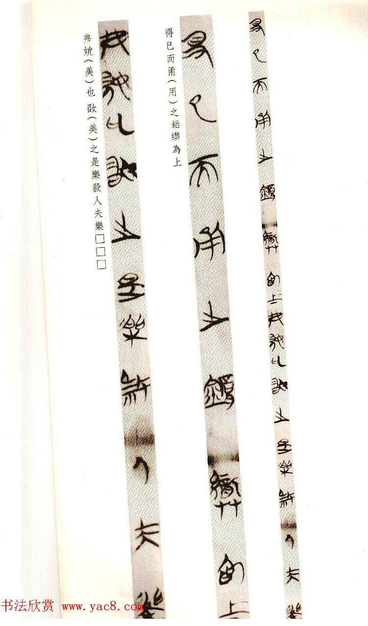 楚简墨迹《郭店楚墓竹简--老子乙》