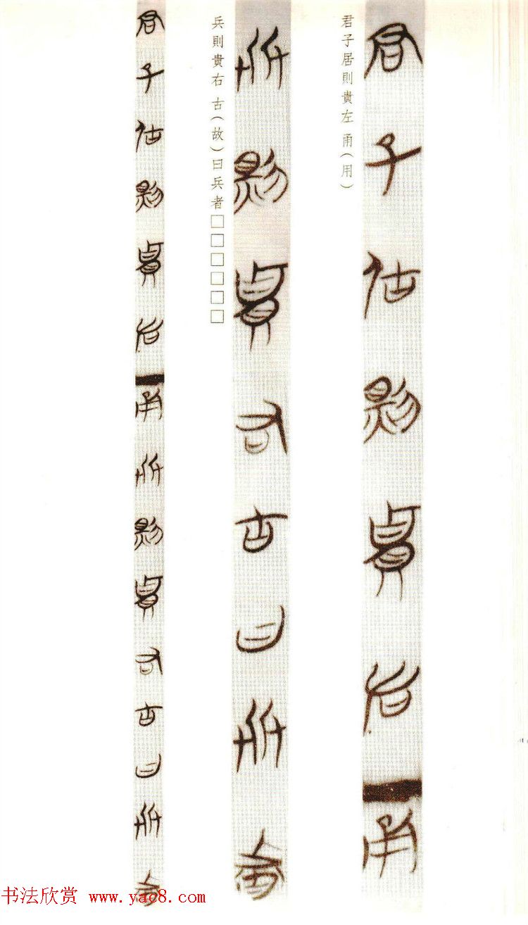 楚简墨迹《郭店楚墓竹简--老子乙》